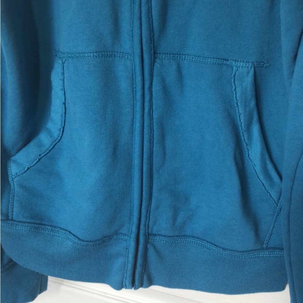 Aeropostale Zipper Hoodie Sweatshirt Cerulean Blue White Gray Jacket Coat Gift M - Picture 6 of 16